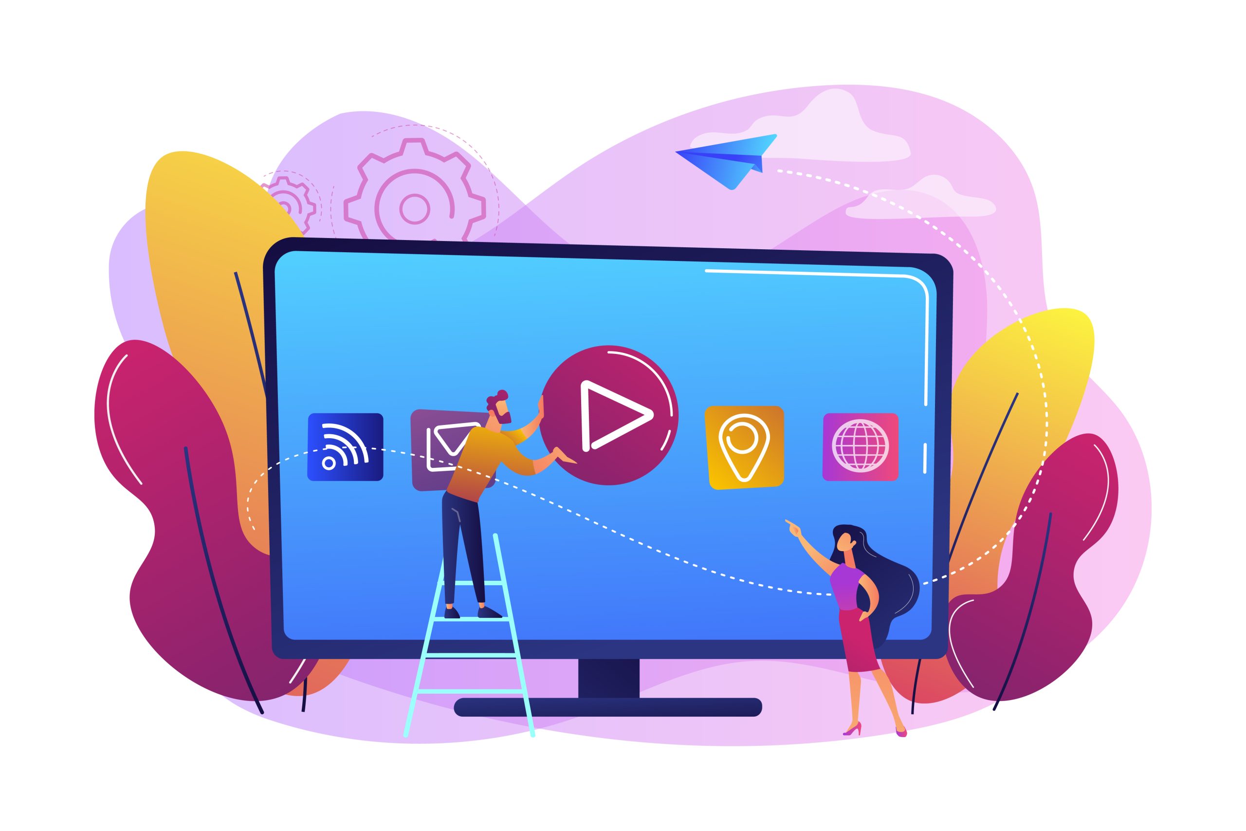 Smart TV technology concept vector illustration | Rapid IPTV Subscription rapid iptv